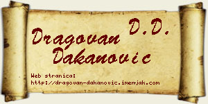 Dragovan Dakanović vizit kartica